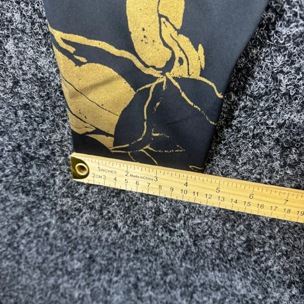 Nike Dri-FIT Leggings Womens Large Black Gold Floral Sketch Athletic Tights L